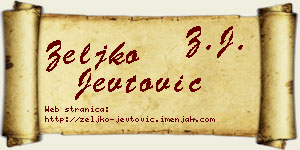 Željko Jevtović vizit kartica